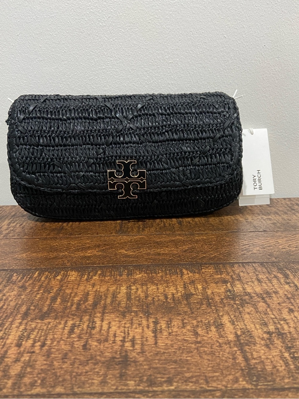 Tory Burch Britten Raffia Crochet Convertible Crossbody bag